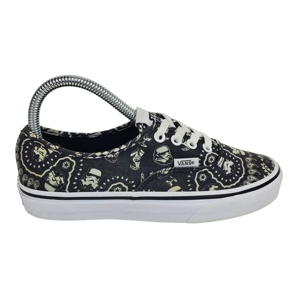 VANS Shoes STAR WARS Womens Size 6.5 Black Skateboard Bandana Print Stormtrooper - Picture 3 of 10